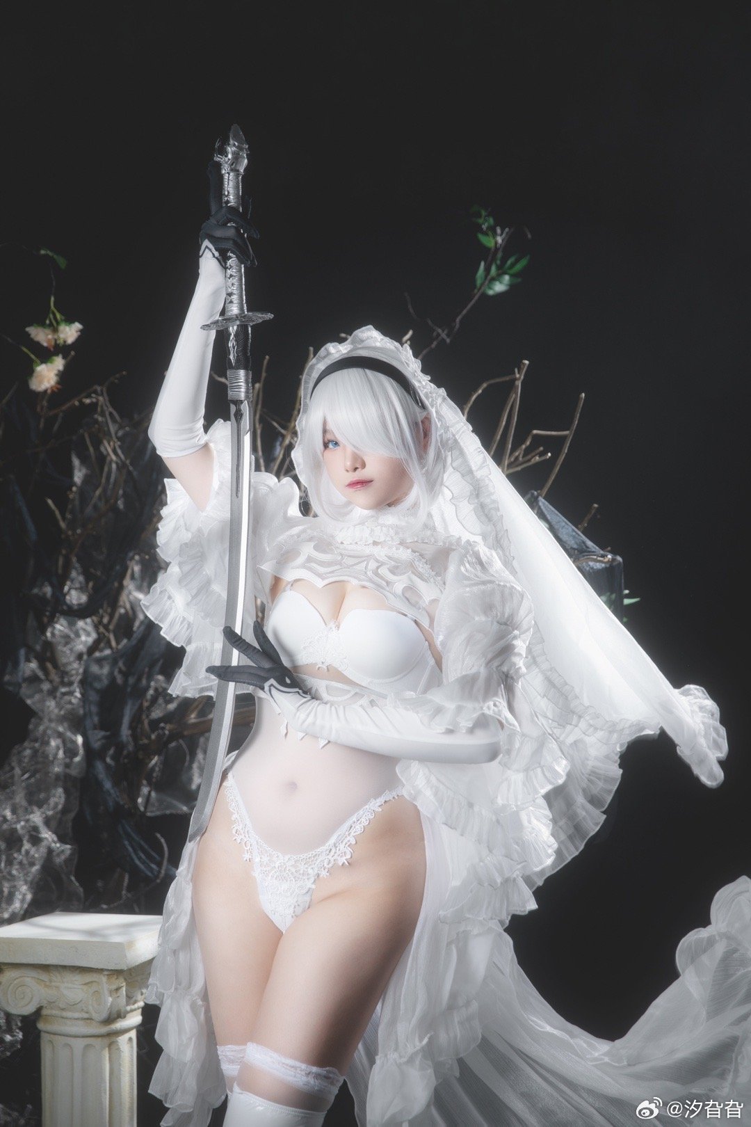 cosplay 尼尔:自动人形 2B 同人花嫁@汐旮旮-次星岛