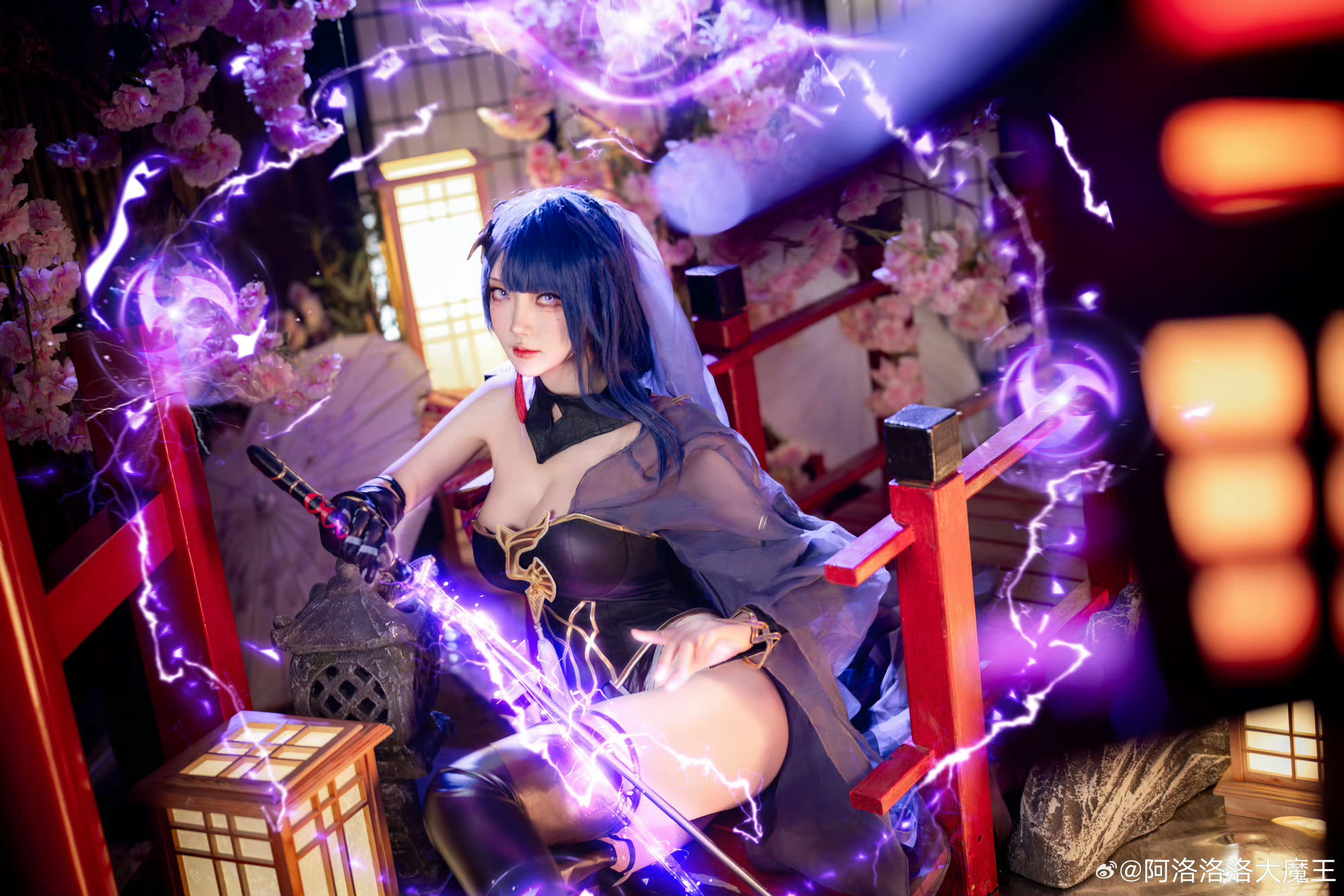cosplay 原神 雷电将军花嫁@阿洛洛洛大魔王 ​​​-次星岛