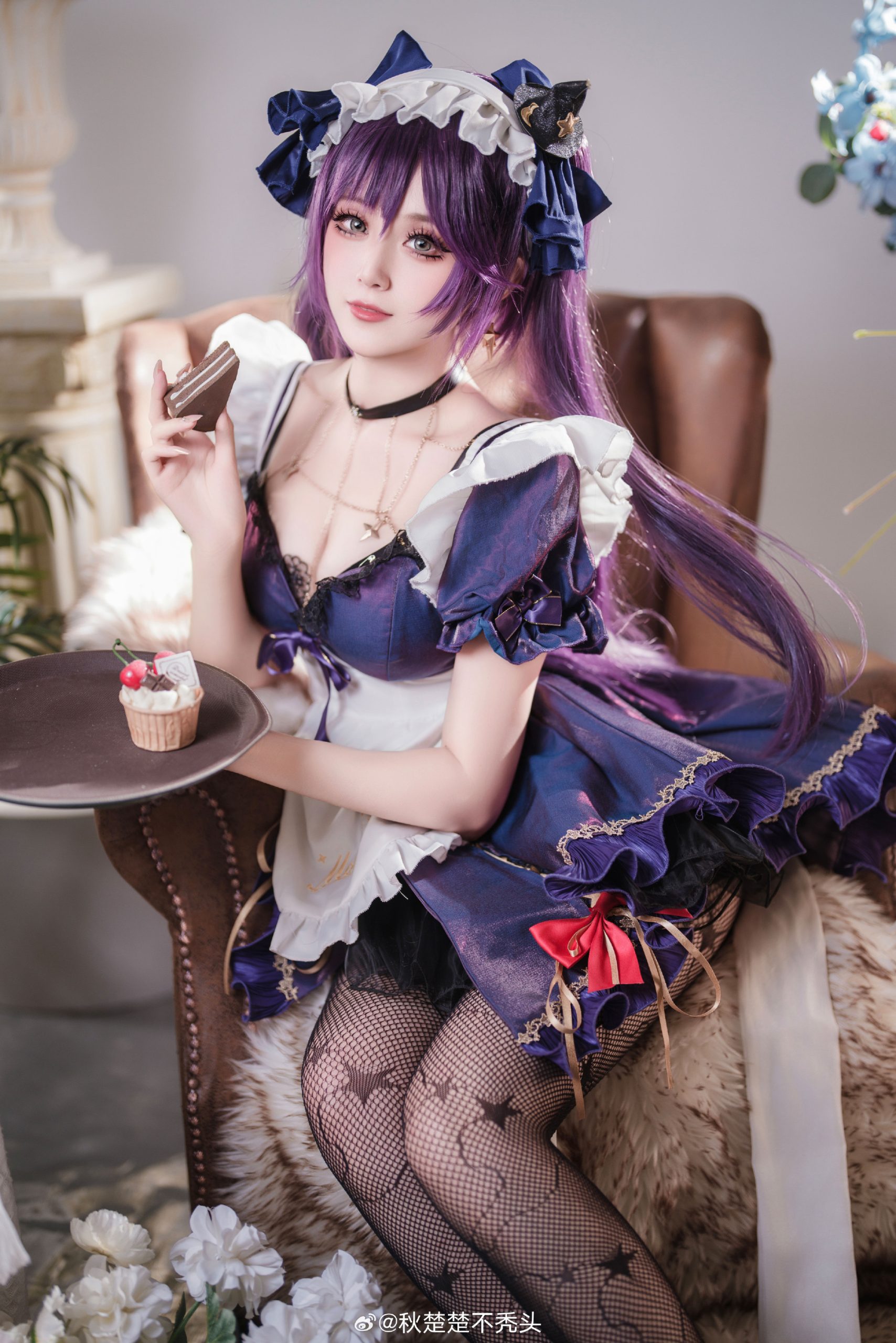 COSPLAY 给你留了早餐哦️ 原神 莫娜女仆@秋楚楚不秃头-次星岛