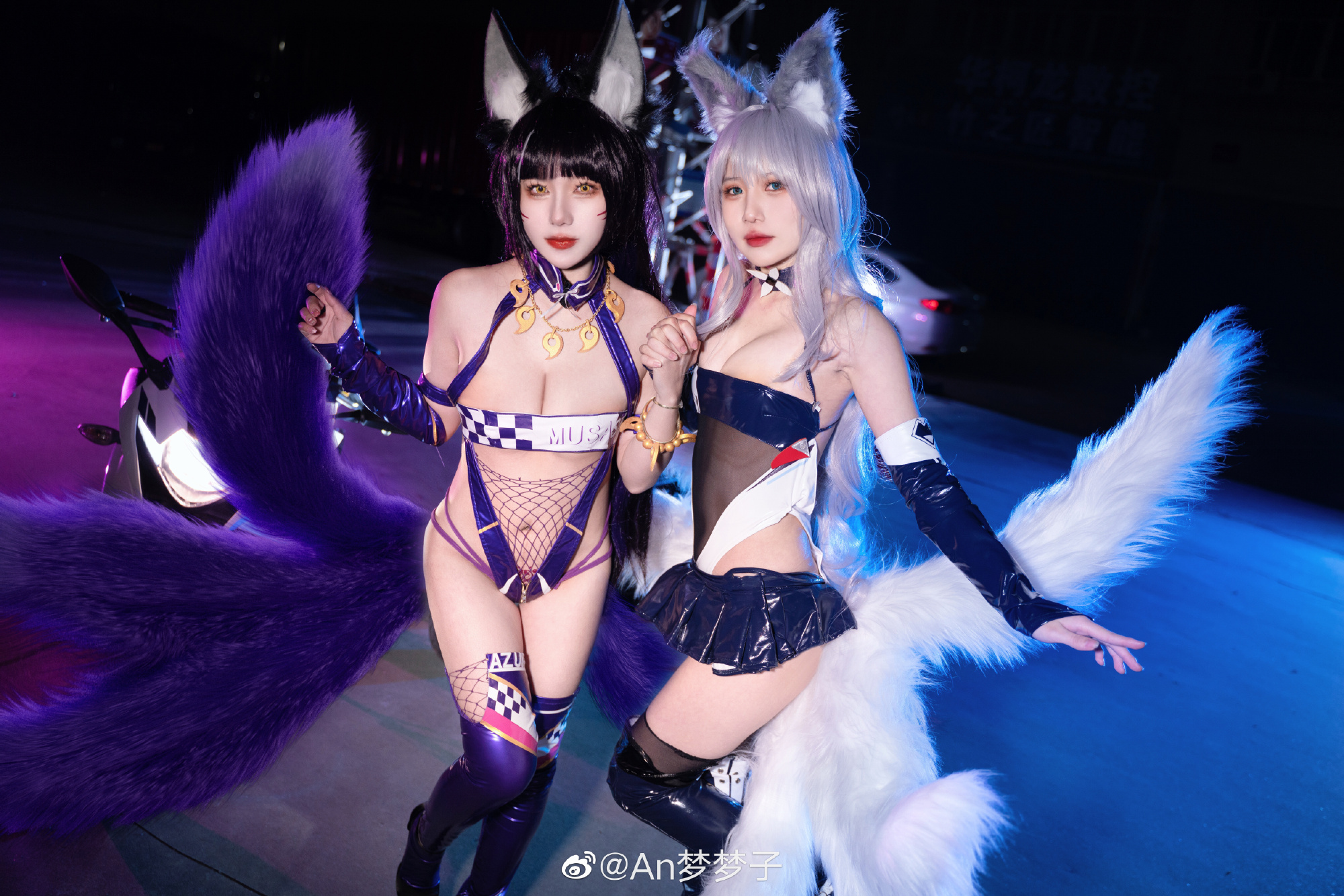 cosplay 碧蓝航线 武藏x信浓赛车@An梦梦子-次星岛