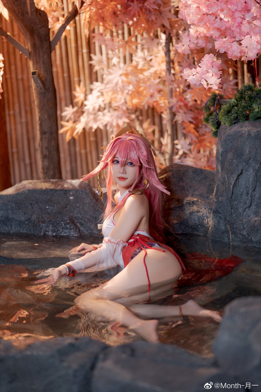 夏天了，该穿泳装了 ​​​ 原神 八重神子@Month-月一-次星岛