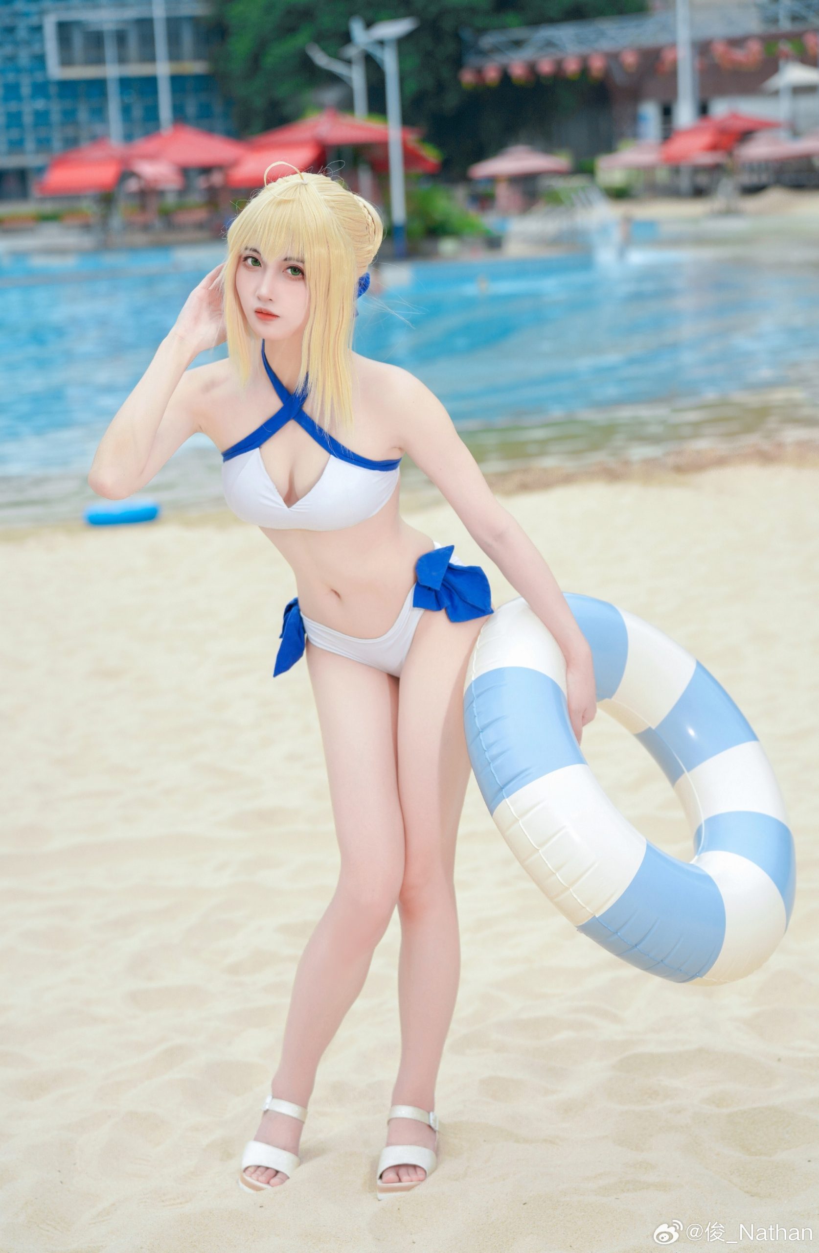 抓住夏天的尾巴，可爱的saber来袭！ FGO Saber@怜酱睡不醒Rei-次星岛